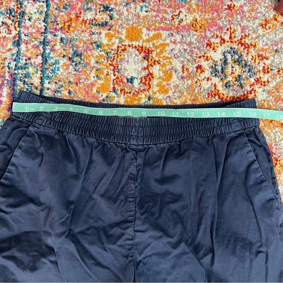 Everlane Elastic Waist Cotton Navy Pants - Picture 10 of 12